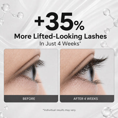 +35% more lifted-looking lashes in just 4 weeks — before and after