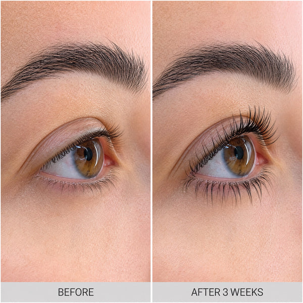 Before and after three weeks — the bottom row shows up