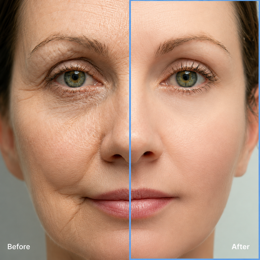 Before and after — smoother-looking skin