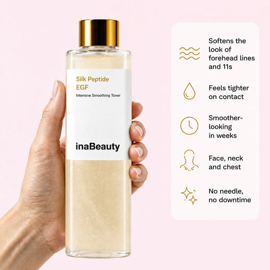 Softens the look of forehead lines and 11s. Face, neck and chest. No needle, no downtime.